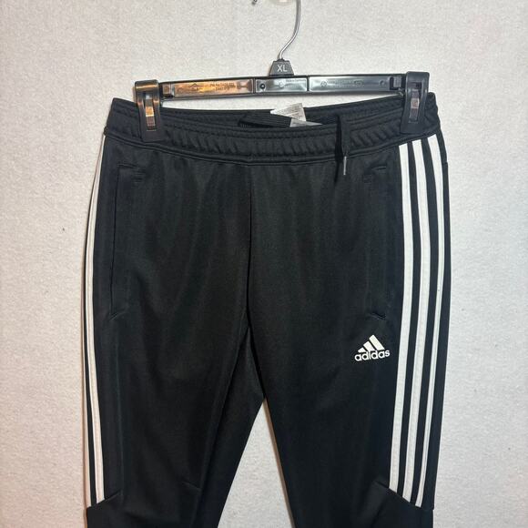 Adidas Climacool Women's XS Black White Athletic Jogger 3-Stripe Zip Ankle - Picture 2 of 8